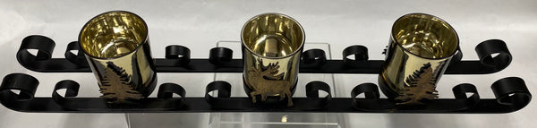 Metal Sleigh Candle Holder