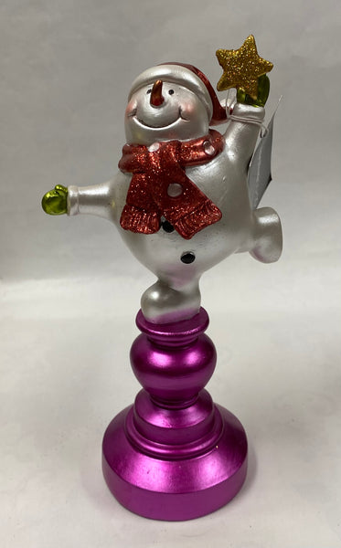 Snowman With Star Figurine