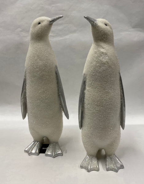 Silver/ White Iridescent Penguin Figurine