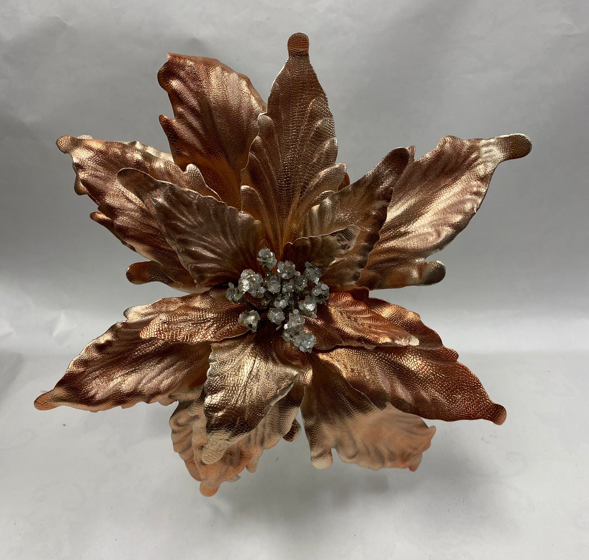 Christmas Pick- Copper Poinsettia
