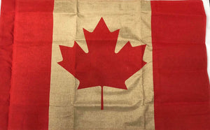 Canada Flag Burlap- Large Flag