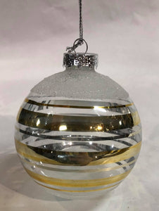 Glass tree ornament "Gold rings"