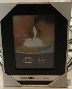 Grandpa Is My Hero Frame - 4" by 6"