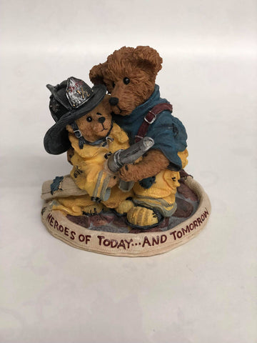 Firefighter Jim with Kurtis...Learning from the best! -Boyd's Bear