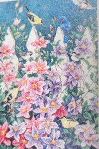 Songbirds Picket Fence - Large Flag