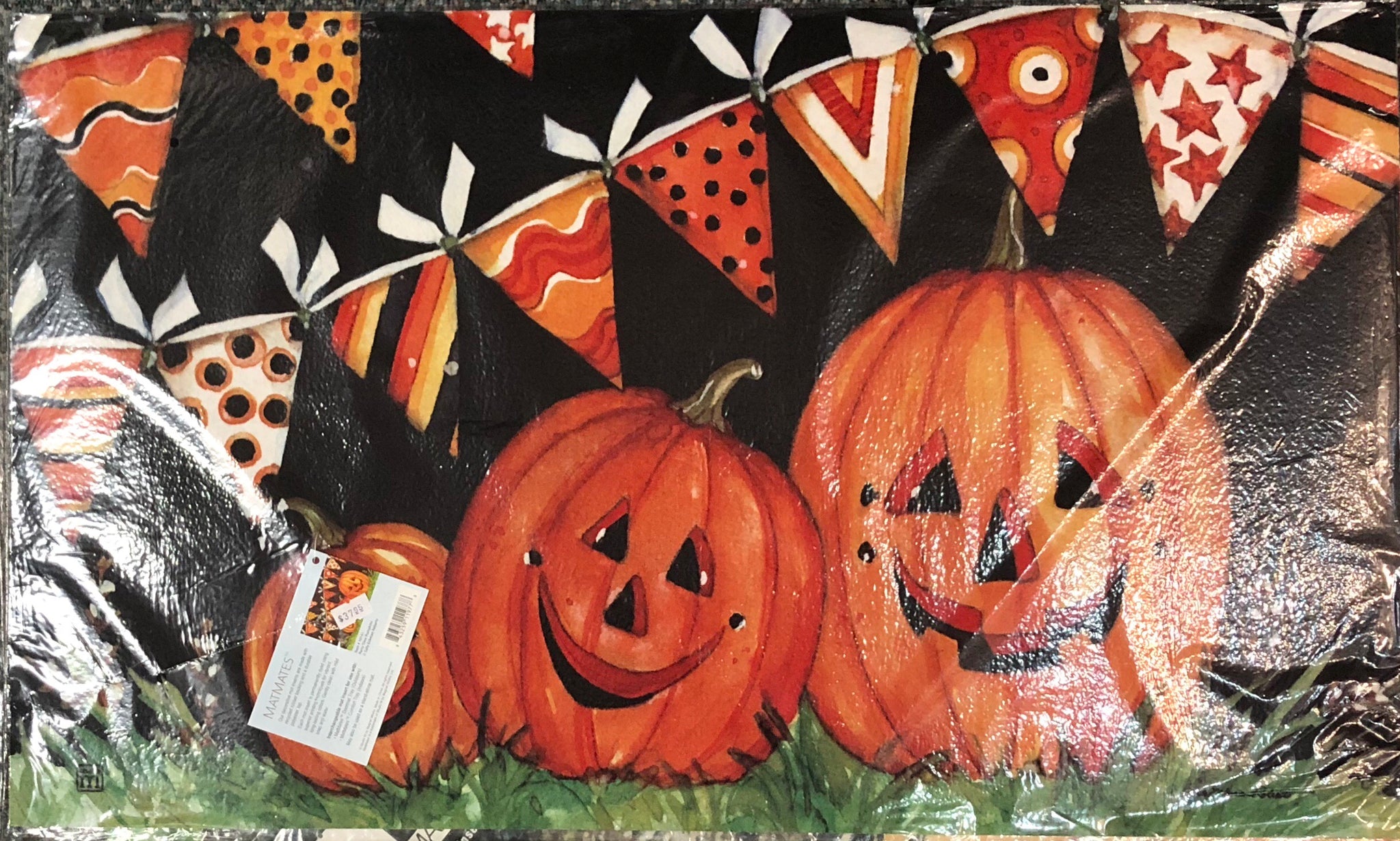 Jack-o-lanterns with Banner Mat - Large