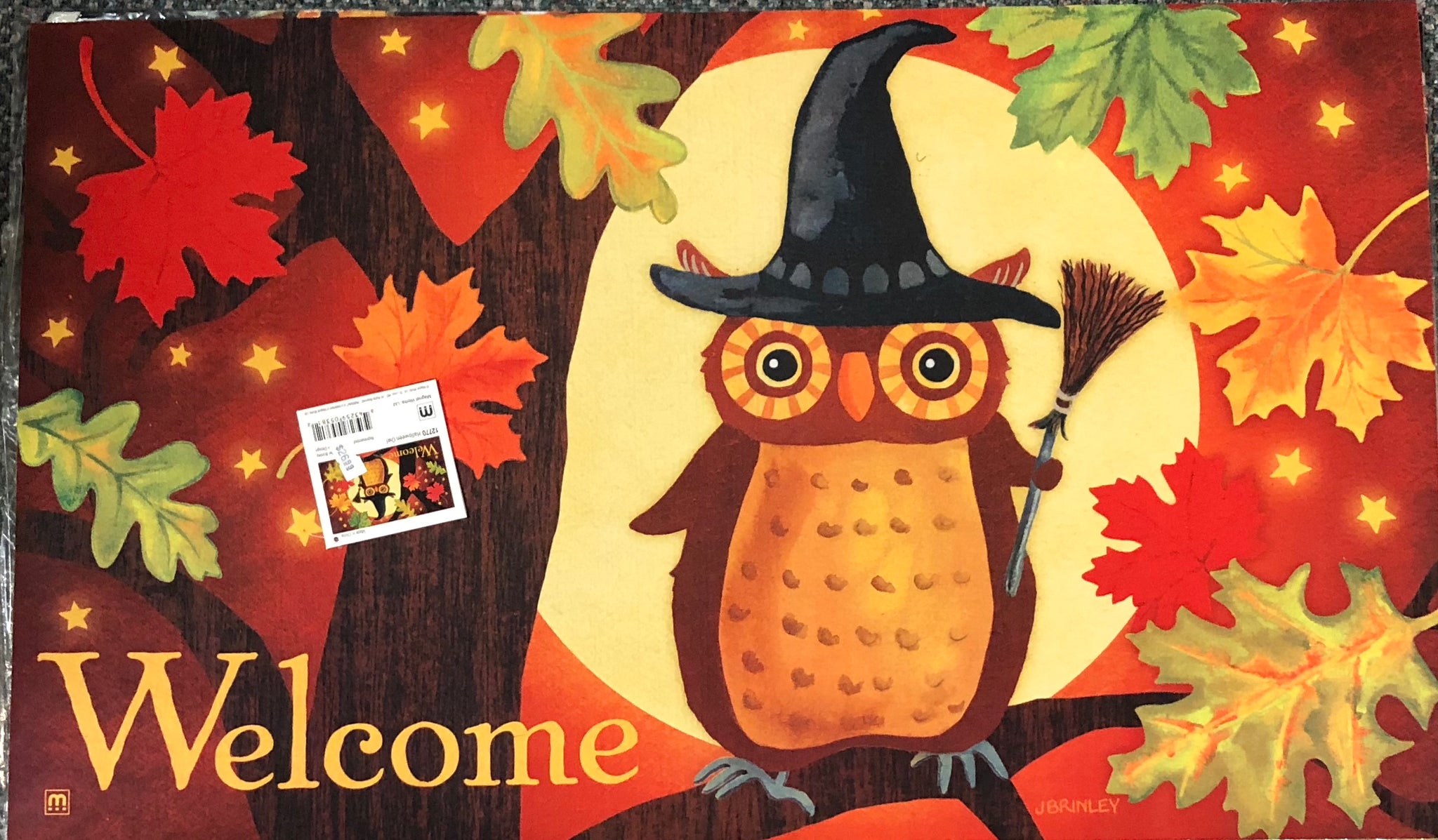 Welcome Owl Halloween Mat - Large