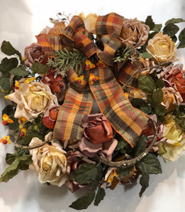 Fall Rose Wreath