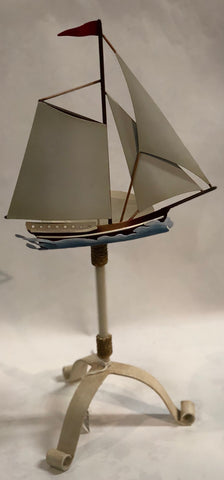 Metal Sailboat Candle Holder