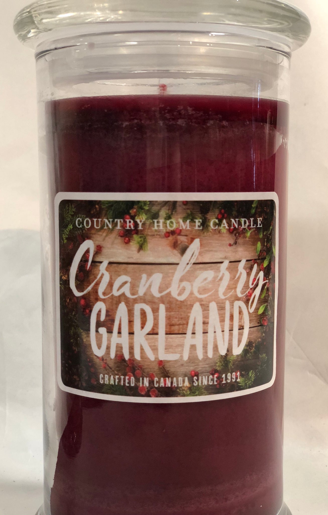 Country Home Jar Candle - Cranberry Garland