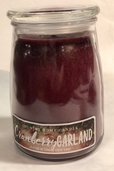 Country Home Jar Candle - Cranberry Garland