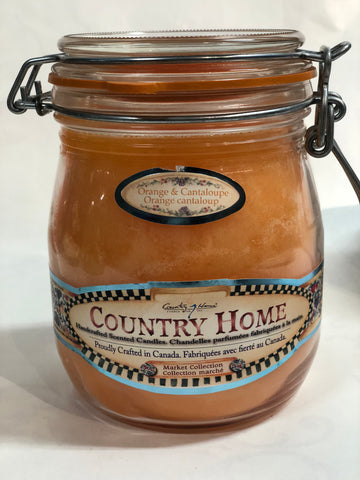 Country Home Jar Candle - Orange & Cantaloupe
