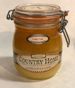 Country Home Jar Candle - Candy Cane