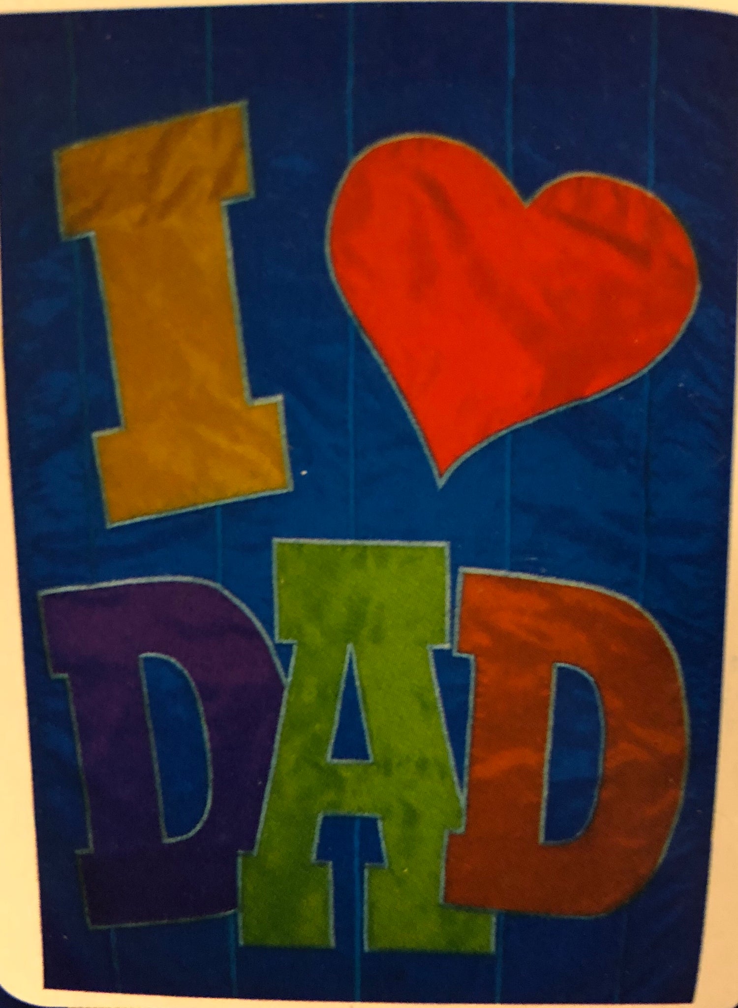 I Love Dad- Large Flag