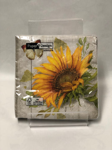 Cocktail Napkin- Vintage Sunflower
