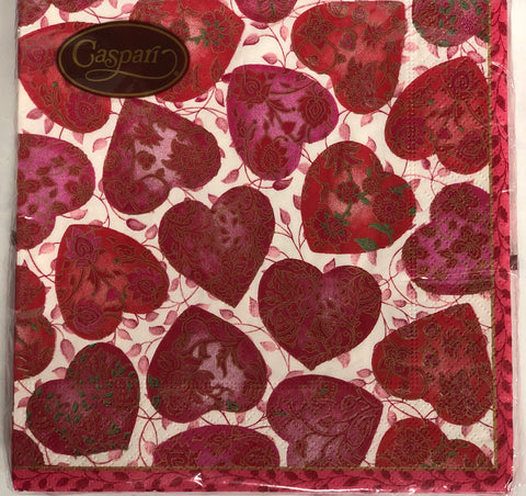 Luncheon Napkin- Floral Hearts