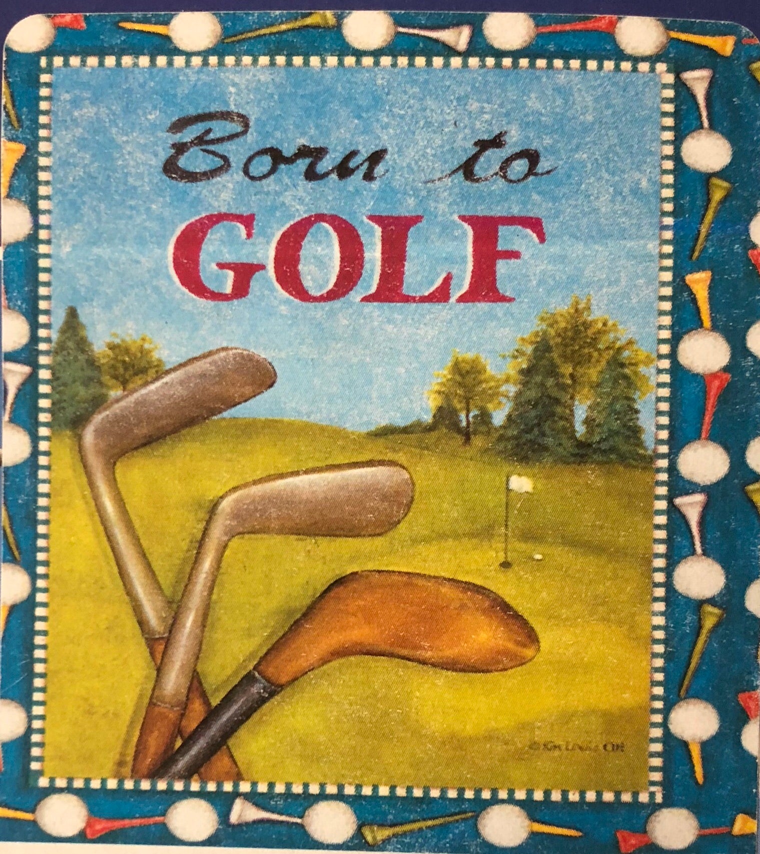 Born To Golf -Large Flag