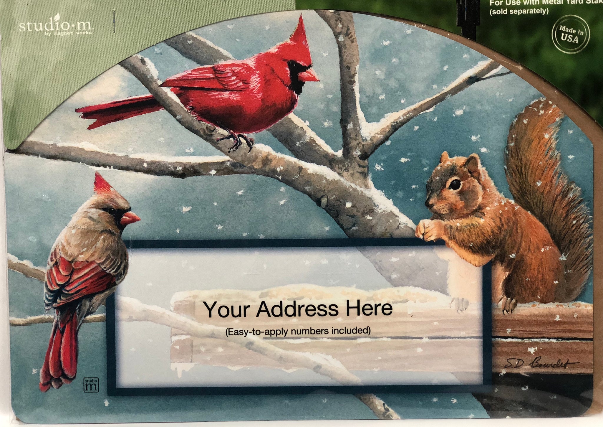 Magnetic Yard Sign -Winter Snacktime