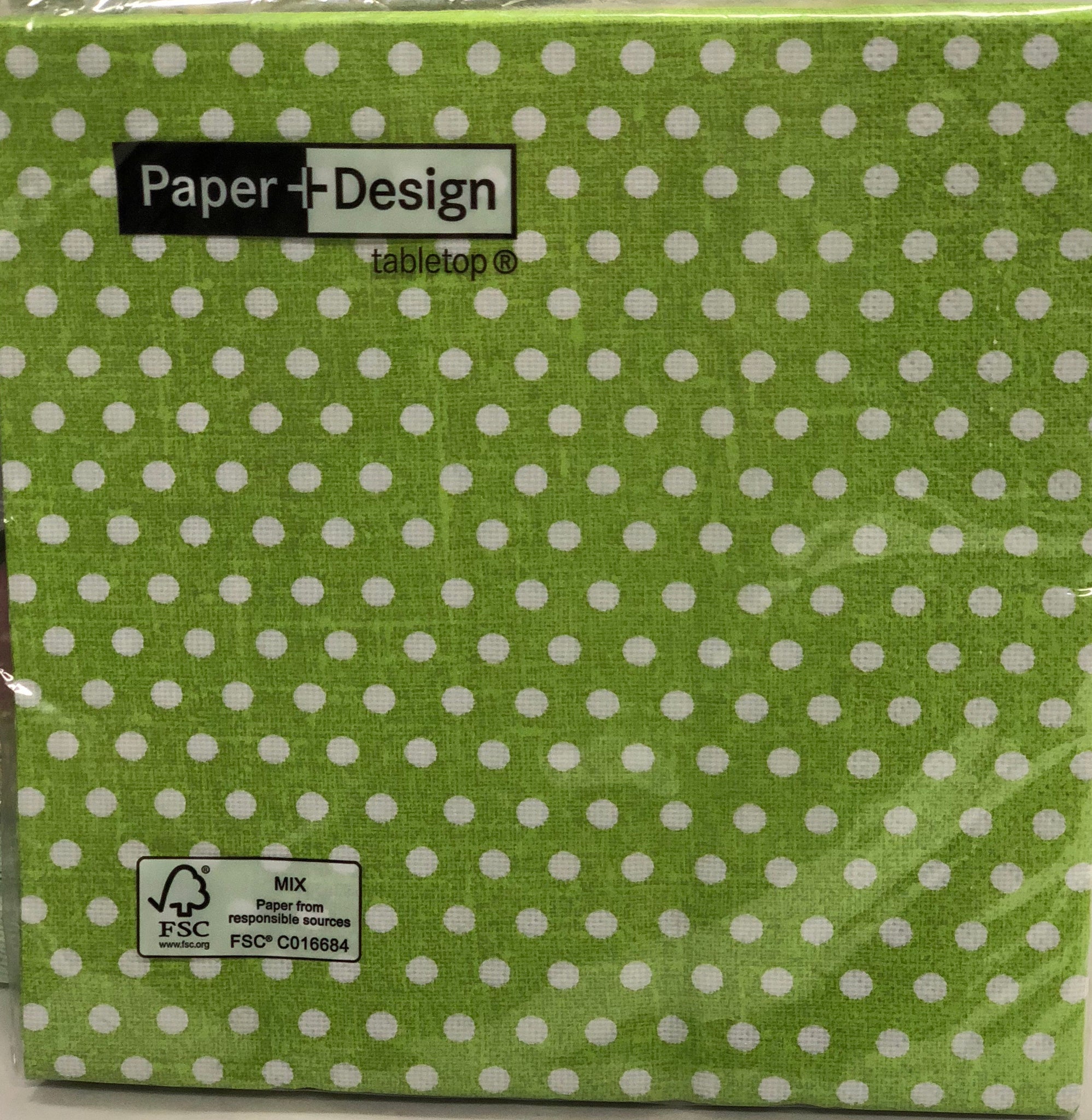 Luncheon Napkin-Just dots -green
