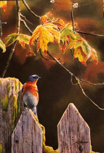 Garden Gate Bluebird- Large Flag