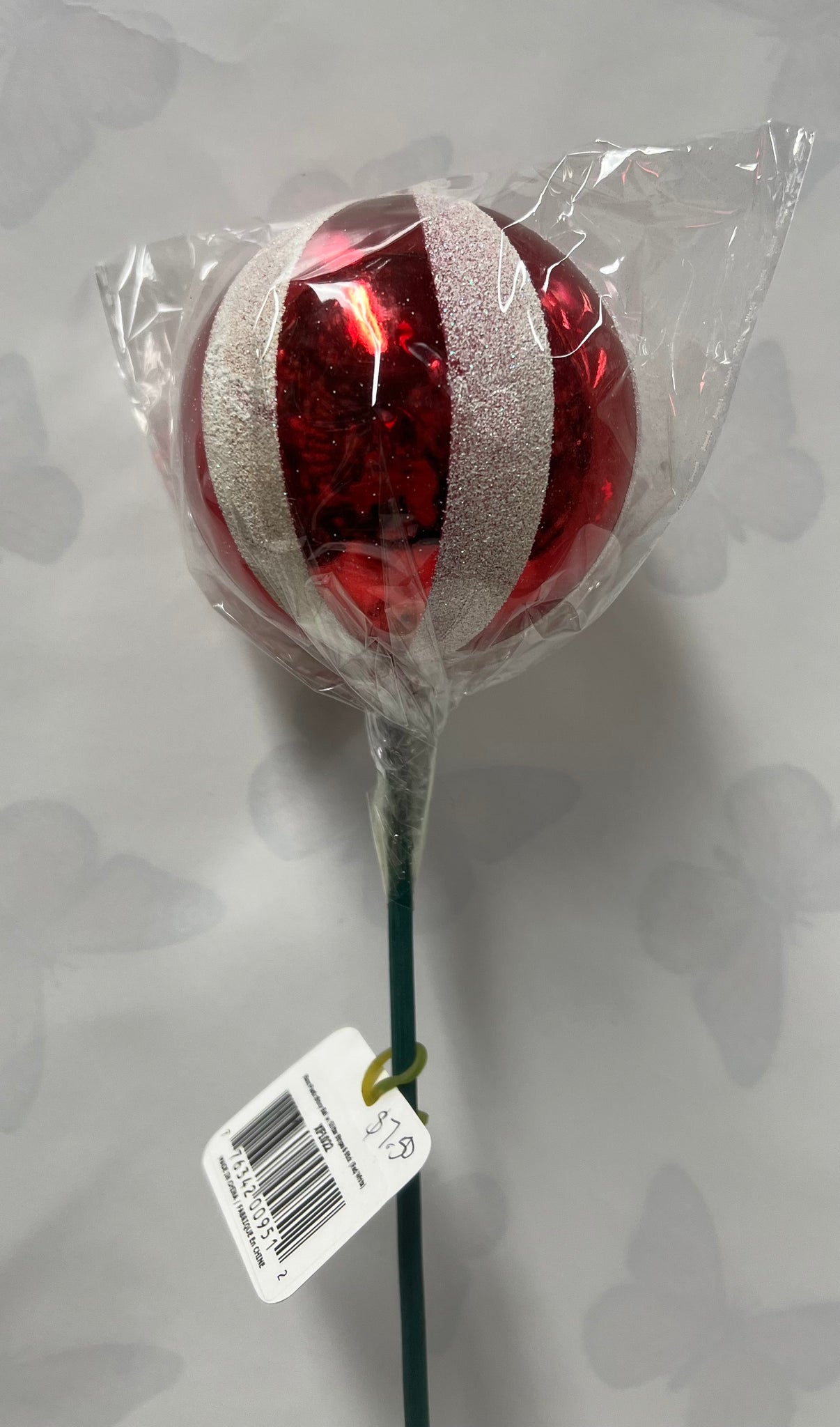 Small Shiny Ball Pick -Stripes