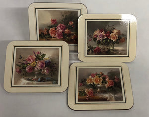 Old Fashion Rose Coaster Set