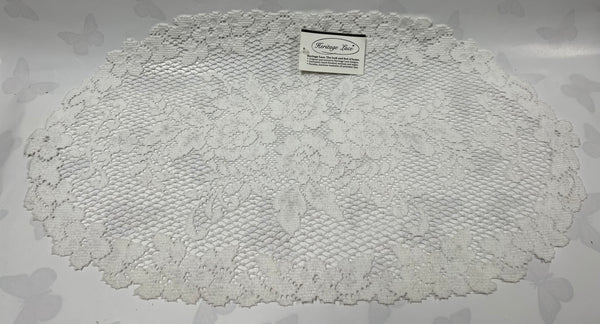 Doily -Victorian Rose -White