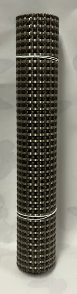 Woven Vinyl Table Runner -Brown/Taupe