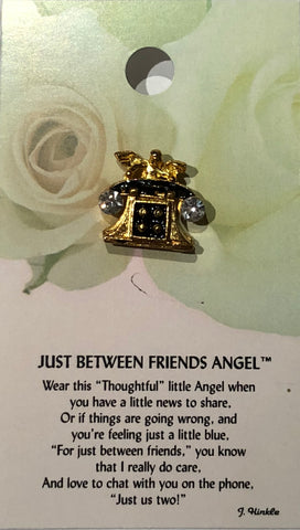 Just Between Friends Angel Pin -Black