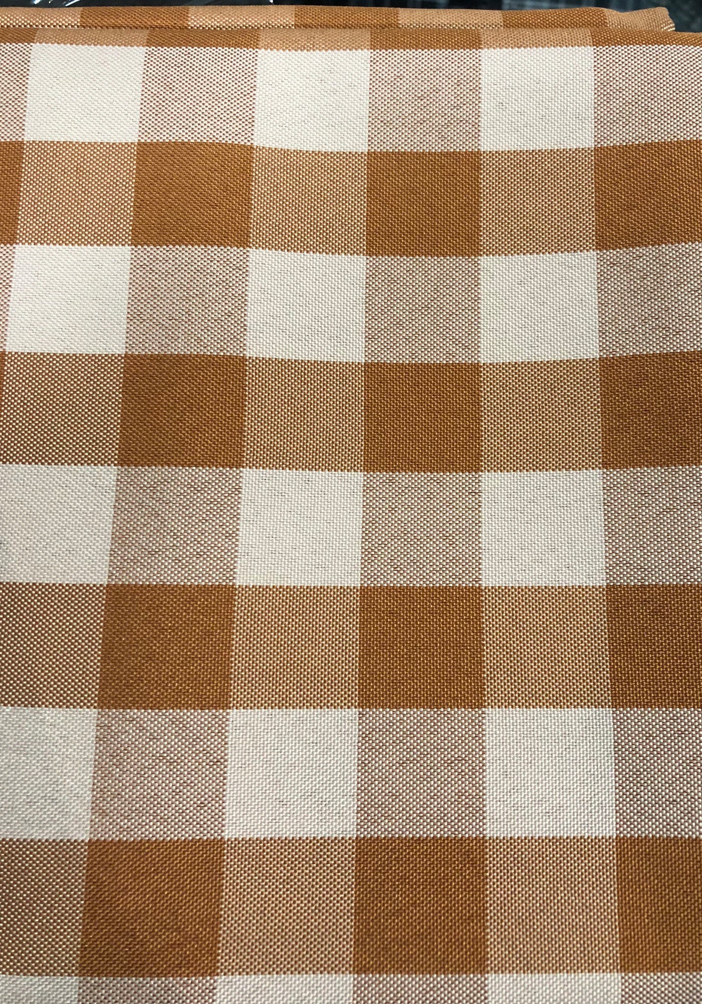 Table Cloth- Large Check- Orange/ Light Orange