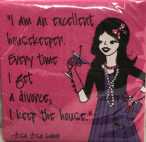 Cocktail Napkin- Housekeeper