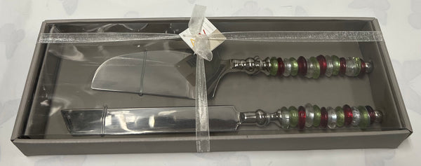 Metal Cake Knife & Server Set