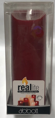 Reallite -Battery Candle -Red  9”