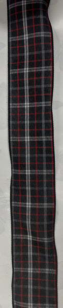 Festive Plaid -Black with Red and White