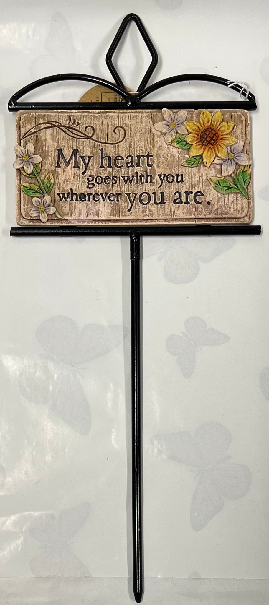 Small Garden Stake- “My Heart Goes With You”