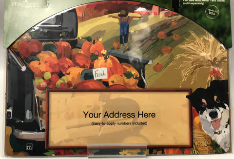 Magnetic Yard Sign -Pumpkin Truck
