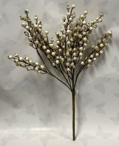 Iced White “Outdoor” Berry Bush