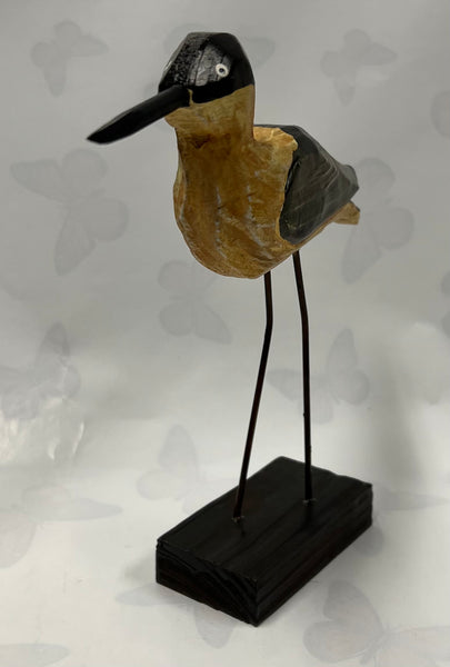 Sea Life- Wooden Bird -Soft Yellow/ Olive Green