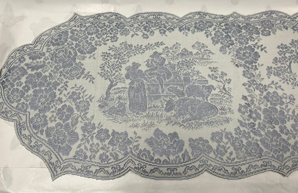 Runner -Les Fleurs -Blue/Ivory