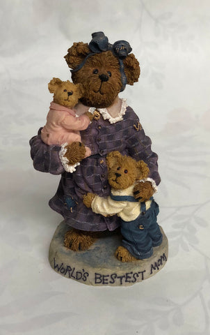 Boyd's Bear -Momma Caresalot With Scoots & Toots... World's Best Mom