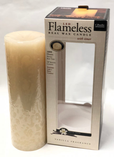 Candle Impressions -Battery Candle -Cream 10”