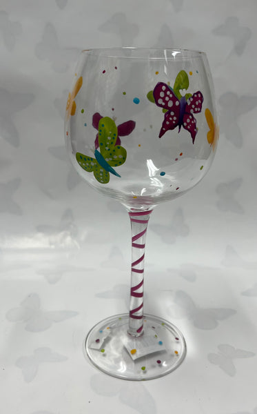 Butterfly Wineglass