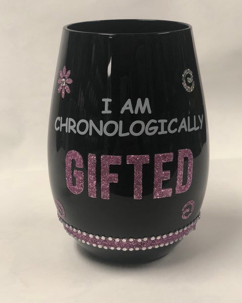 I Am Not Old -Stemless Wine Glass