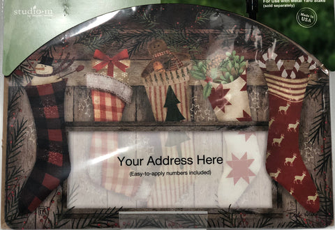Magnetic Yard Sign -Christmas Stockings