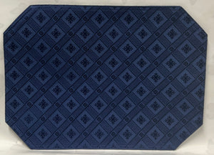 Navy Damask Cloth Placemat