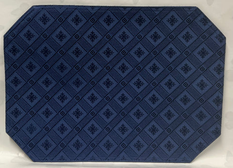 Navy Damask Cloth Placemat