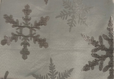 Silver Snowflake Table Cloth