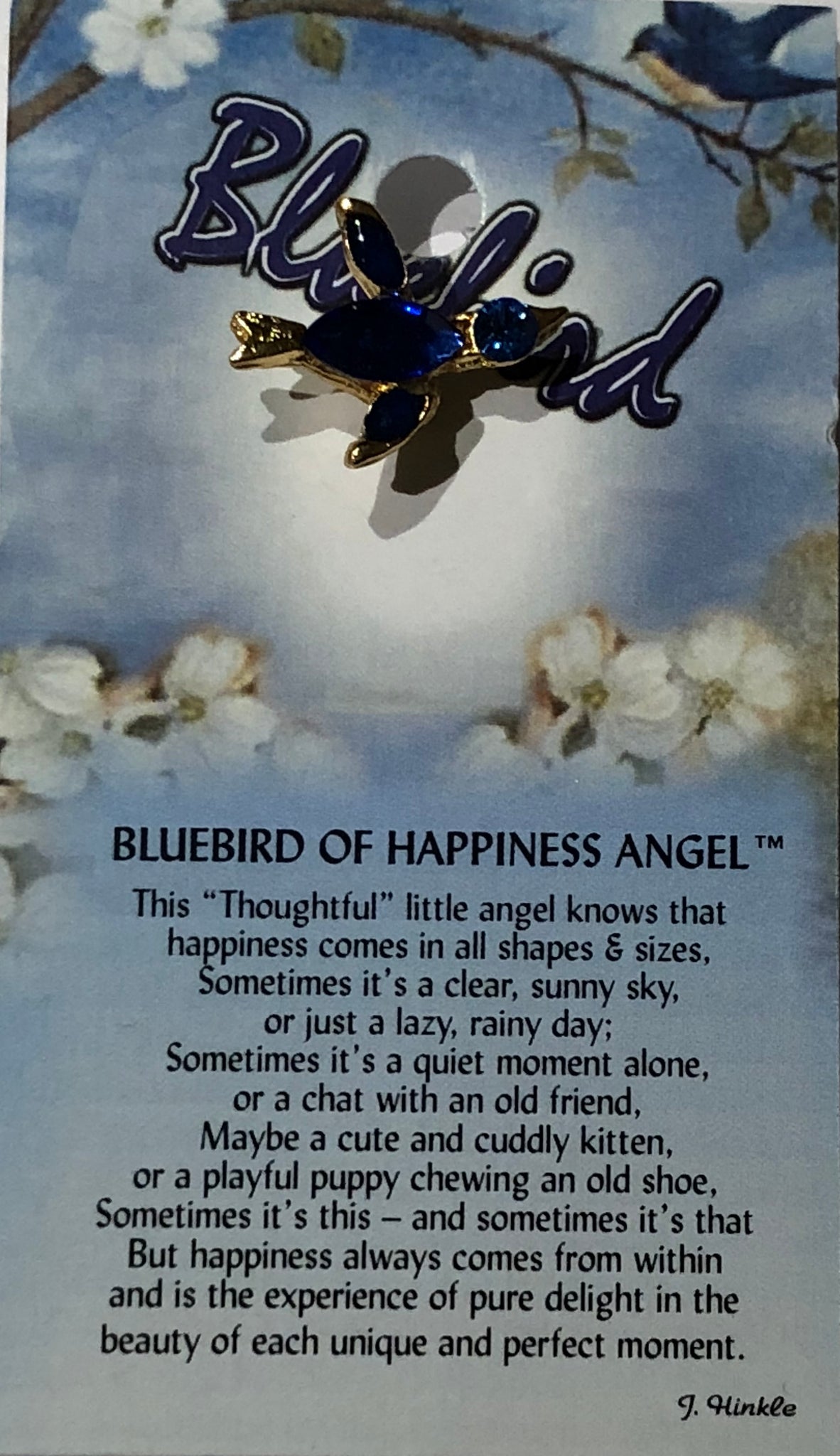 Bluebird Of Happiness Angel Pin