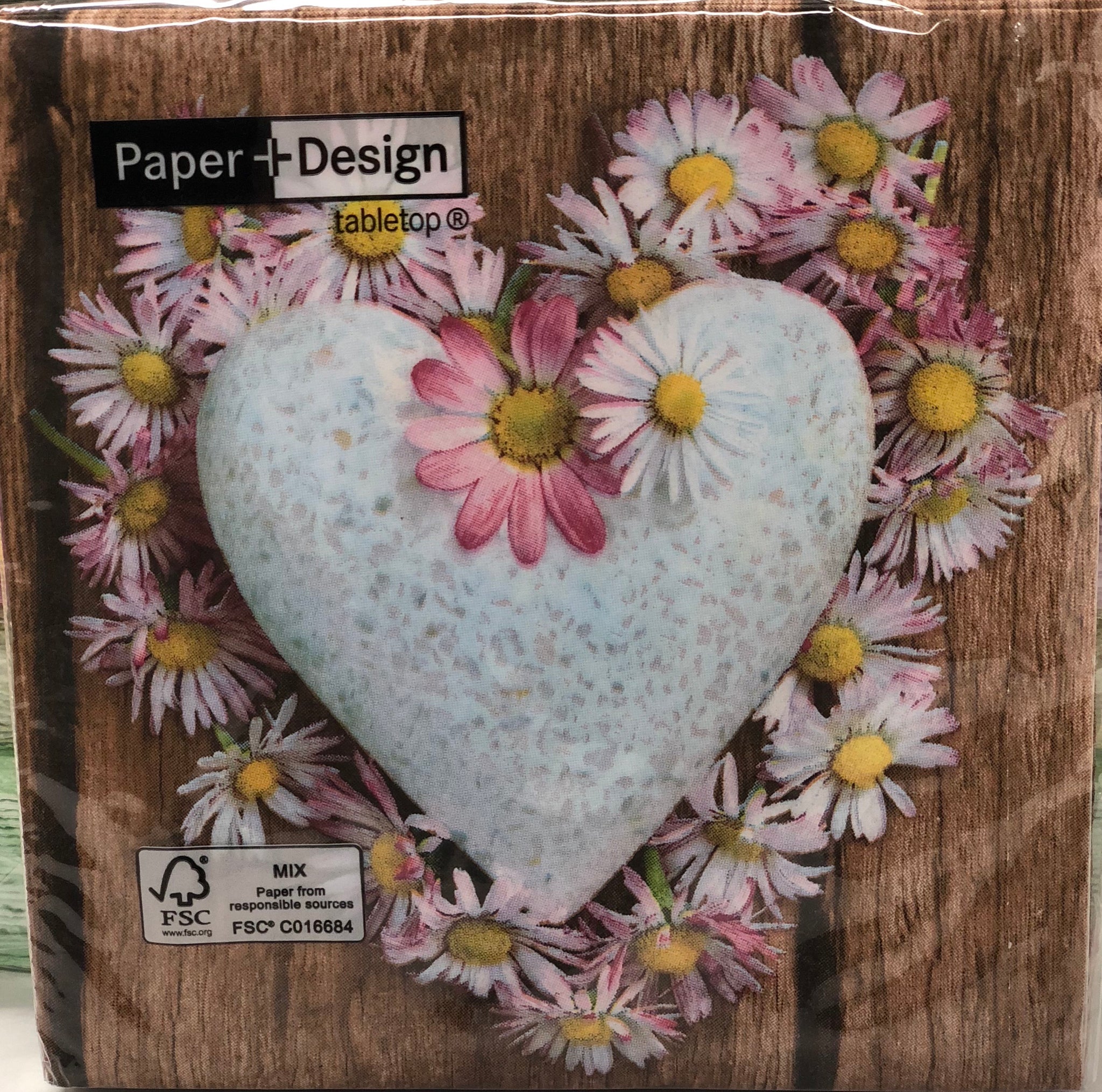 Cocktail Napkin- Daisy Heart
