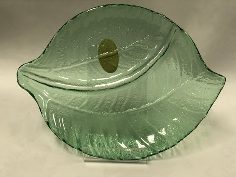 Green Leaf Serving Plate